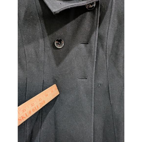 GUESS Wool Blend Coat Women's Small Black Button Front Long Sleeves - Picture 10 of 15